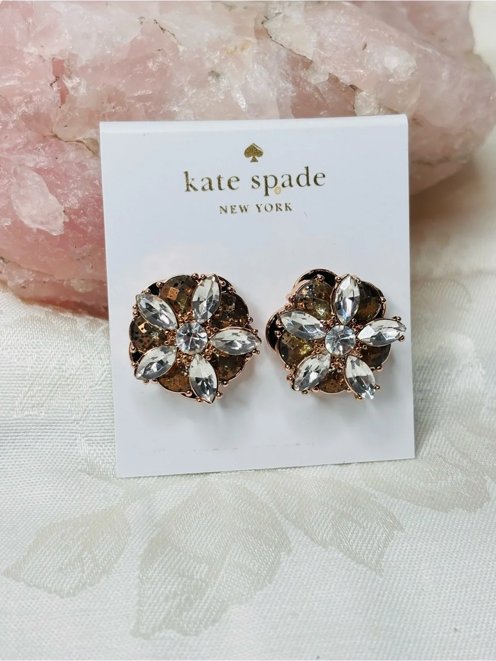 NWT Kate Spade Fame & Flowers Cluster Stud Earrings